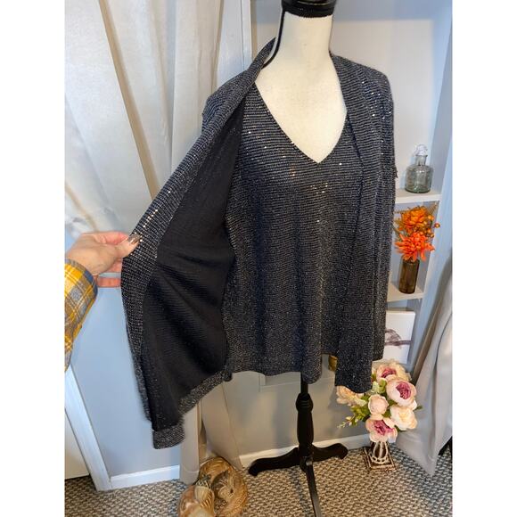 Calvin Klein Sparkling Black Blouse - Picture 3 of 12